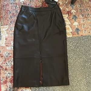 Arma Lambskin Leather Skirt NWT